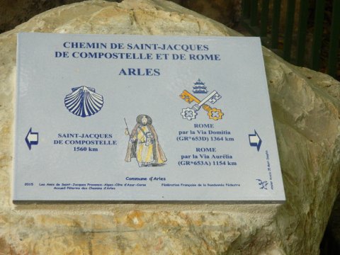 plaque arrivée via Domitia