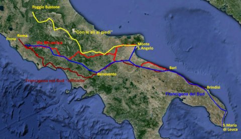 Les chemins dans le centre de l’Italie