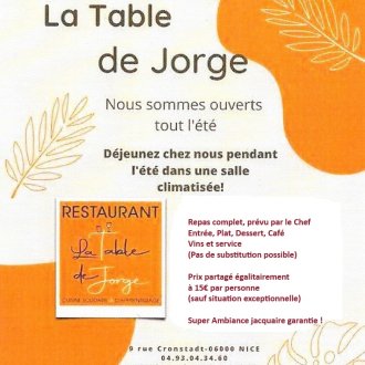 TABLE de JORGE - AFFICHE JACQUAIRE